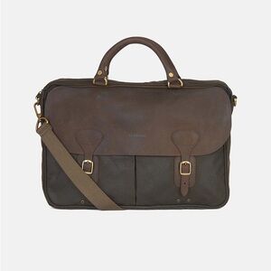 Barbour Briefcase in Olive, Brand New and Unopened